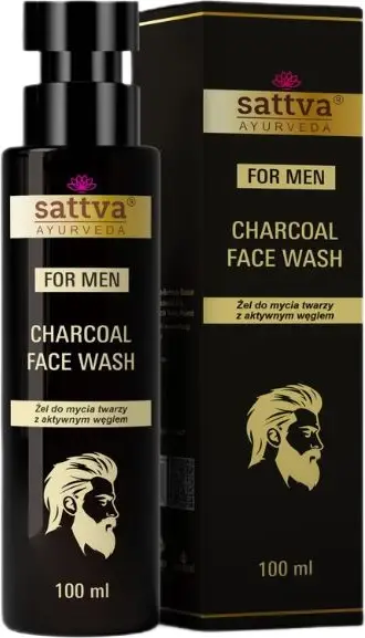 Gel pastrues fytyre për meshkuj Sattva me karbon të aktivizuar, 100ml