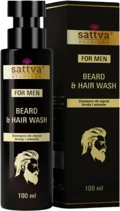 Shampon për flokë dhe mjekër Sattva për meshkuj, 100ml - 1