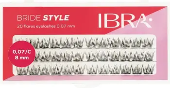 Tufa qerpikësh Ibra Bride Style 8mm për femra, e zezë, 36 copë
