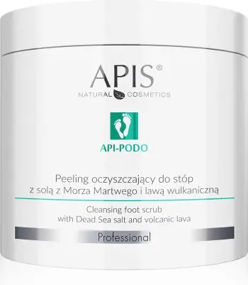 Peeling për këmbë APIS Api-Podo Cleansing me kripë të Detit të Vdekur dhe lavë vullkanike, për femra, 700g