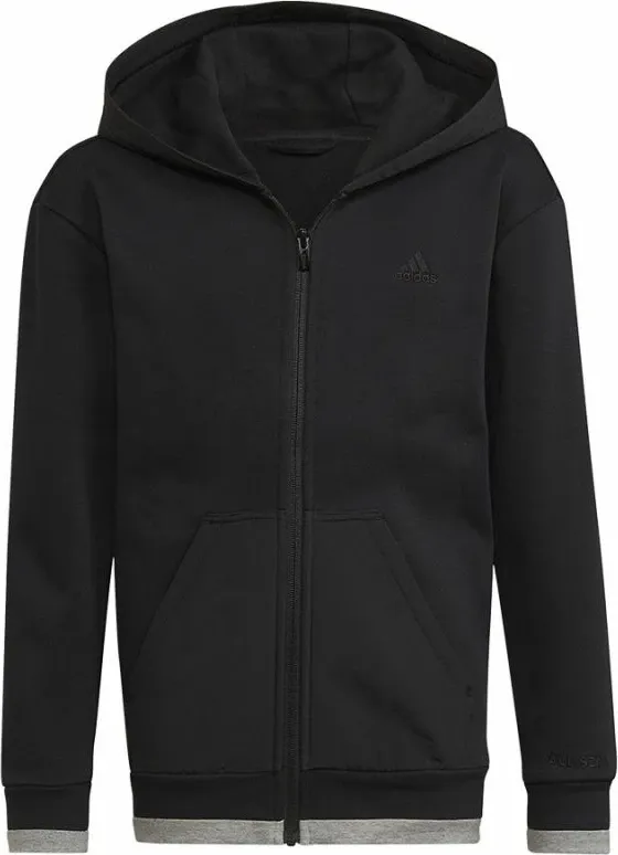 Duks me kapuç adidas për fëmijë, i zi - 1
