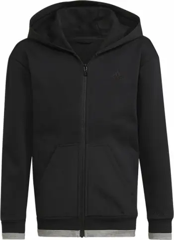 Duks me kapuç adidas për fëmijë, i zi