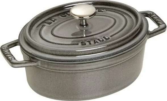 Cocotte STAUB, 17 cm, ovale, gri grafit, gize - 1