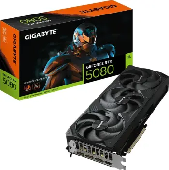Kartelë grafike Gigabyte GeForce RTX 5080 Windforce OC SFF, 16 GB GDDR7