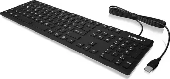 Tastierë industriale KeySonic KSK-8030IN, full-size, USB, QWERTZ, e bardhë