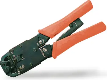 Krimpzangë Digitus për RJ45, modular, dorezë portokalli