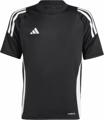 Fanellë futbolli për fëmijë adidas Tiro 24, e bardhë me të zeza