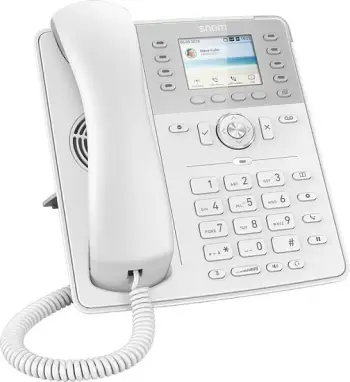 Telefon IP Snom D735, 2.7" ekran, PoE, Gigabit, i bardhë