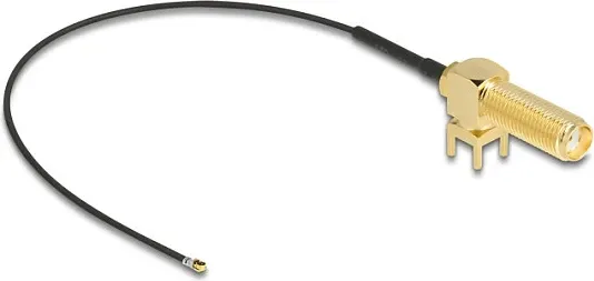 Kabllo antene DeLOCK SMA 90 PCB, I-PEX MHF 4L, 15cm, e zezë - 1