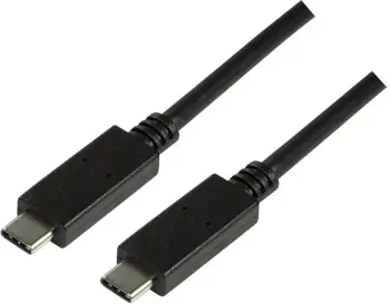 Kabulli USB-C Logilink për të dyja gjinitë, i zi