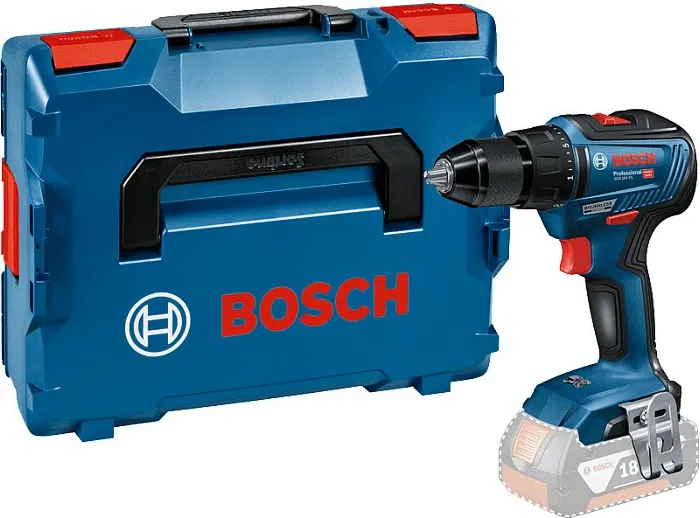 Pistol drill Bosch GSR 18V-55 Professional, 18V, pa çelës, brushless, zi/blu - 1