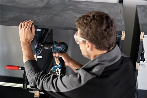 Pistol drill Bosch GSR 18V-55 Professional, 18V, pa çelës, brushless, zi/blu - 3