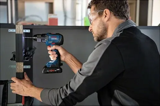 Pistol drill Bosch GSR 18V-55 Professional, 18V, pa çelës, brushless, zi/blu - 4