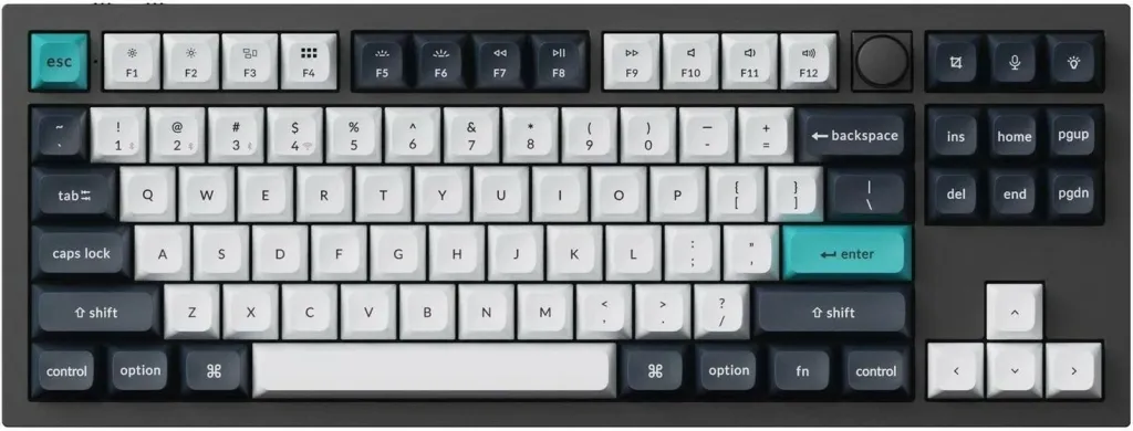 Tastierë Keychron Q3 Max 80% TKL Brown Switch, Carbon Black - 1