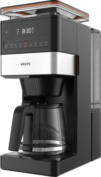 Aparat kafeje Krups KM 8428 Grind Aroma XL, me mulli, zi