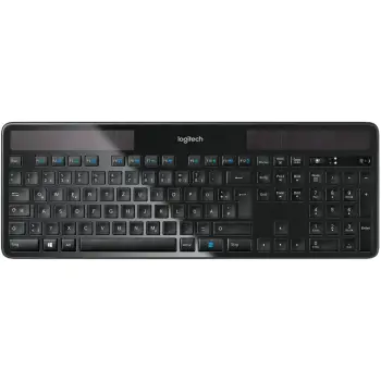 Tastaturë wireless Logitech K750, Full-size (100%), RF Wireless, QWERTZ, E zezë