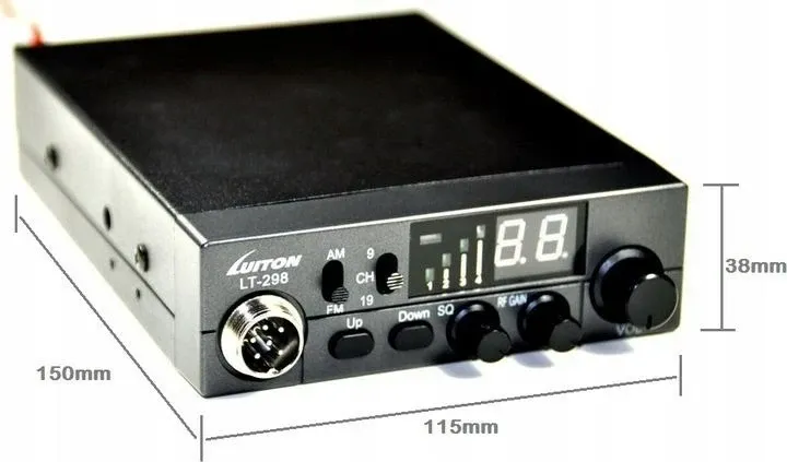 Radio CB Luiton LT-298, AM/FM, me çakmak, e zezë - 11
