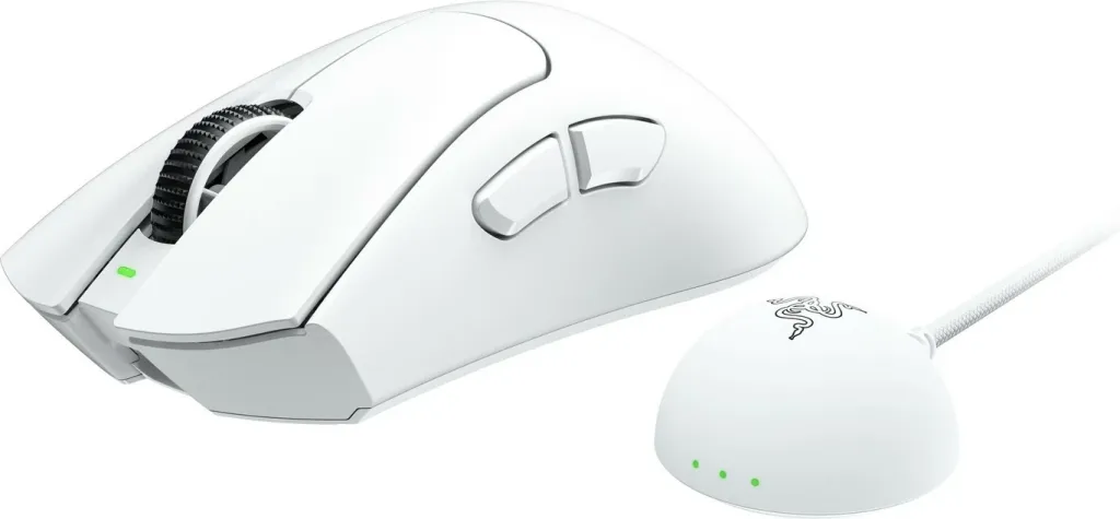 Maus Razer DeathAdder V4 Pro, wireless & USB-C, 45K DPI, 6 taste, i bardhë - 4