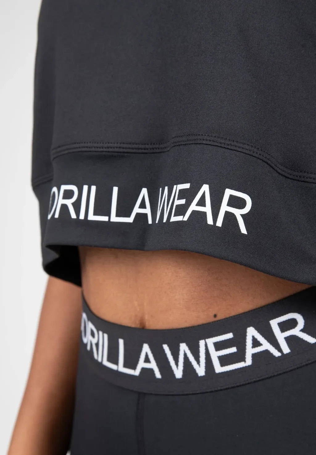 Colby Cropped Tank Top - Black - 2