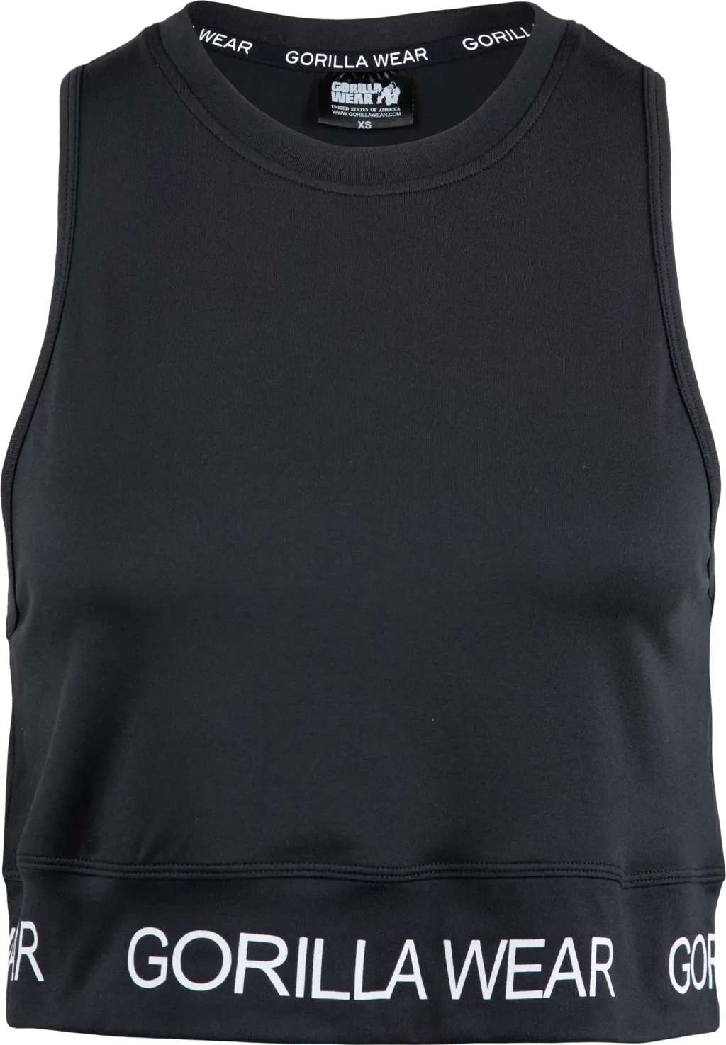 Colby Cropped Tank Top - Black - 7