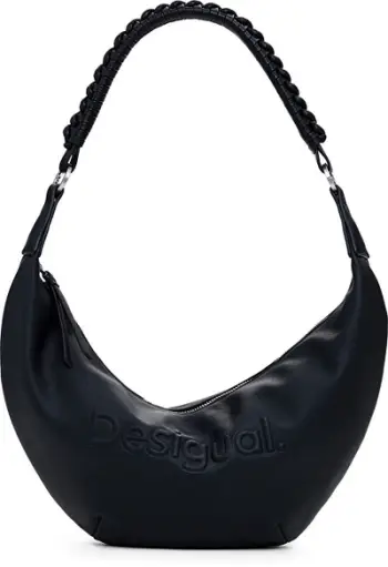 Çantë për femra Desigual Half Logo Zante Black Banana Bag, e zezë
