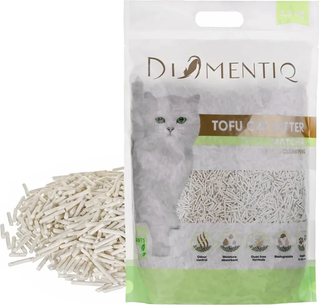 Leter për mace DIAMENTIQ Tofu Matcha Ultra clumping, 2.5 kg - 4