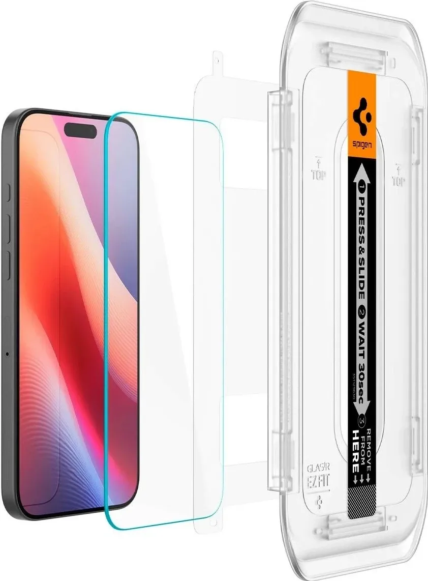 Mbrojtës ekrani Spigen Glas.tR EZ Fit HD, për iPhone 16 Pro Max, xham i temperuar transparent - 4