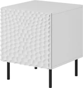 Komodinë Cama Mable Hole, 44x40.5x53.5 cm, e bardhë/mat