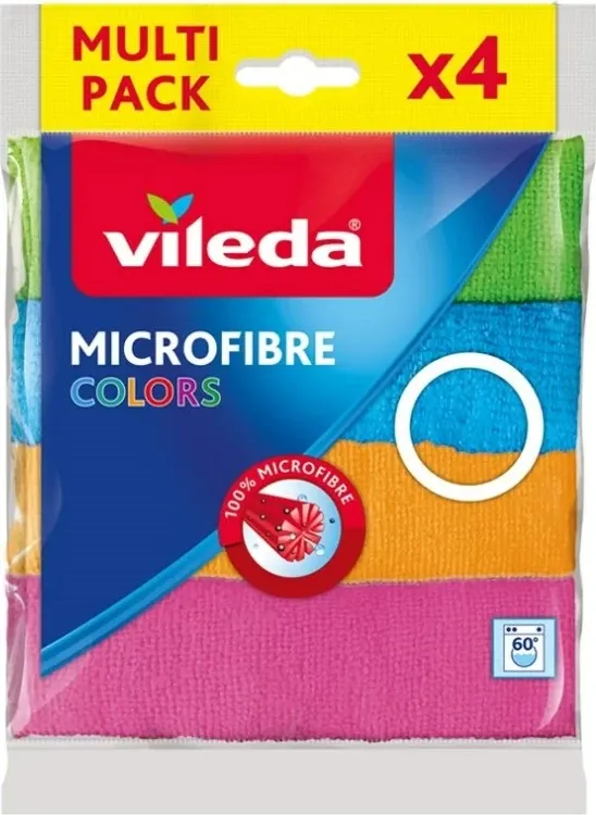 Lecka mikrofibre Vileda, 4 copë, me ngjyra - 2