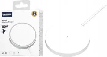 Stacion karikimi wireless Jellico 19515 MagSafe/Qi 15W, bardhë, set me kabllo Type-C