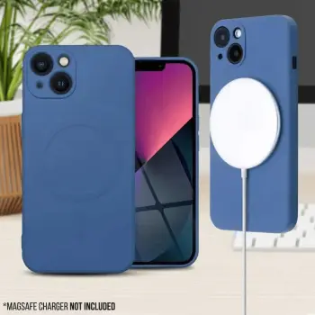 Mbështjellës ONASI 16088 MagSafe për iPhone 14 Plus, silikon, matte, blu