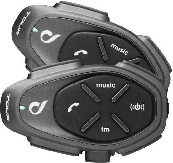 Set interkomësh për motoçikletë INTERPHONE TOUR HD, 2 copë, i zi - 1