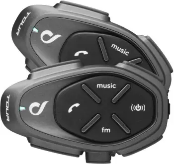 Set interkomësh për motoçikletë INTERPHONE TOUR HD, 2 copë, i zi