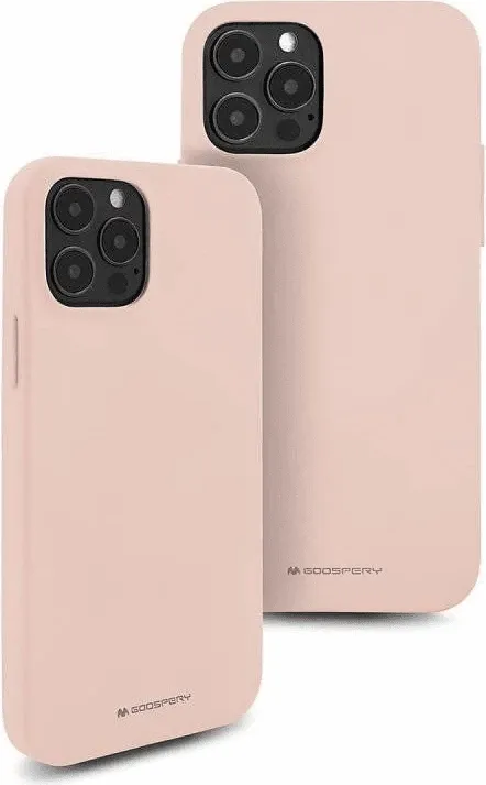 Mbështjellës Goospery Soft Feeling 17036 silikon për iPhone 14 6.1\", bezhë - 5
