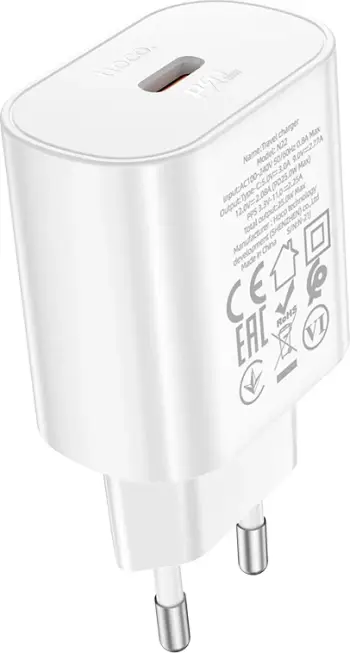 Adapter karikimi USB-C HOCO N22 Jetta PD 25W, i bardhë, 1 copë