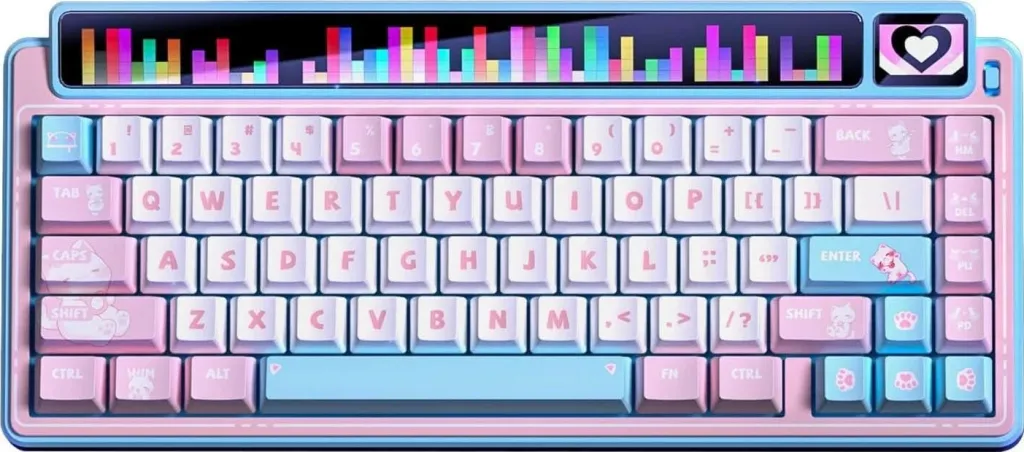 Tastierë Leobog gasket AMG65, RGB, Light Feather switch, 65%, pink - 1