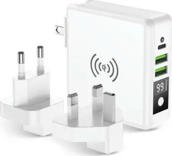 Karikues udhëtimi ForCell 4 në 1, 8000mAh, 2x USB A 1x USB C, i bardhë