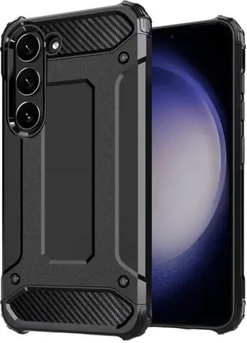 Mbështjellës ONASI Carbon Armor për Samsung Galaxy S25 Ultra 5G, silikon, mbrojtje e fortë, i zi