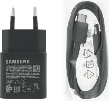 Karikues shtëpie Samsung EP-T1510XBE 15W PD Fast Charge + kabllo EP-DA705BBE Type-C, zi, bulk