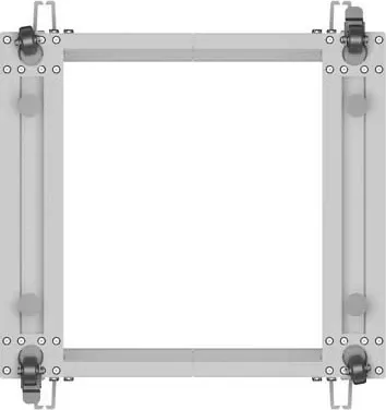 Kasë rrjeti Lanberg Open Rack 15U, 600x600-1100mm, e hirtë - 6