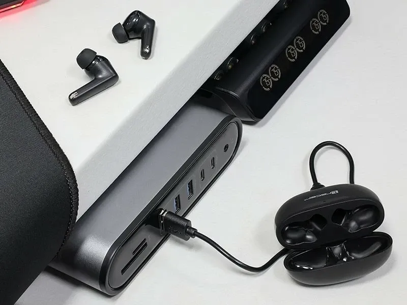 Kufje Tracer T10 TWS BT, Bluetooth 5.4, me etui, të zeza - 6