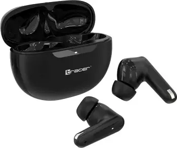 Kufje Tracer T10 TWS BT, Bluetooth 5.4, me etui, të zeza
