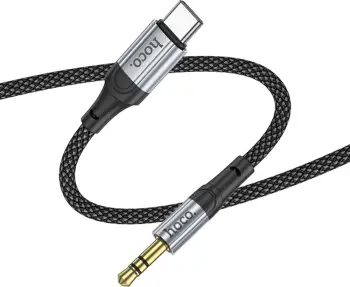 Kabllo AUX HOCO UPA26 Type-C në 3.5mm, 1m, me DAC, e zezë