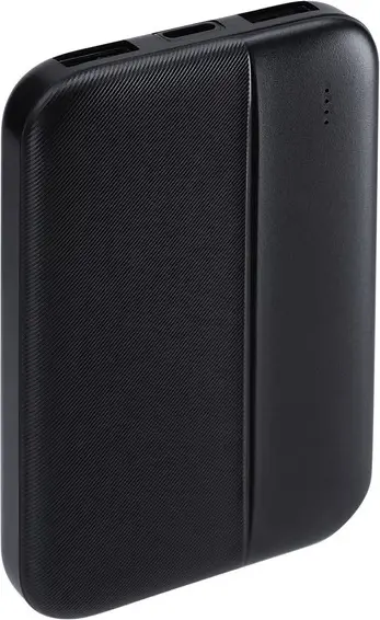 Powerbank RIVACASE VA2006 5000 mAh 10W 2x USB-A USB-C hyrje airplane friendly, e zezë