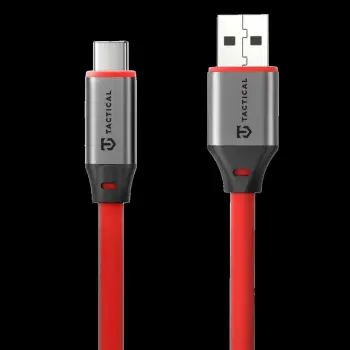 Kabllo e të dhënave Tactical Fat Man 2.0 USB-A në USB-C 1 m 60W, kuqe