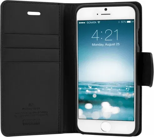 Mbështjellës flip Goospery Sonata për Samsung Galaxy Note 4 Edge N915, i zi - 2