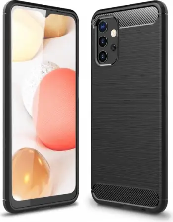 Mbështjellës silikoni HAVANA 17366 për Samsung Galaxy A54, teksturë karbon mat, rezistent ndaj goditjeve, i zi