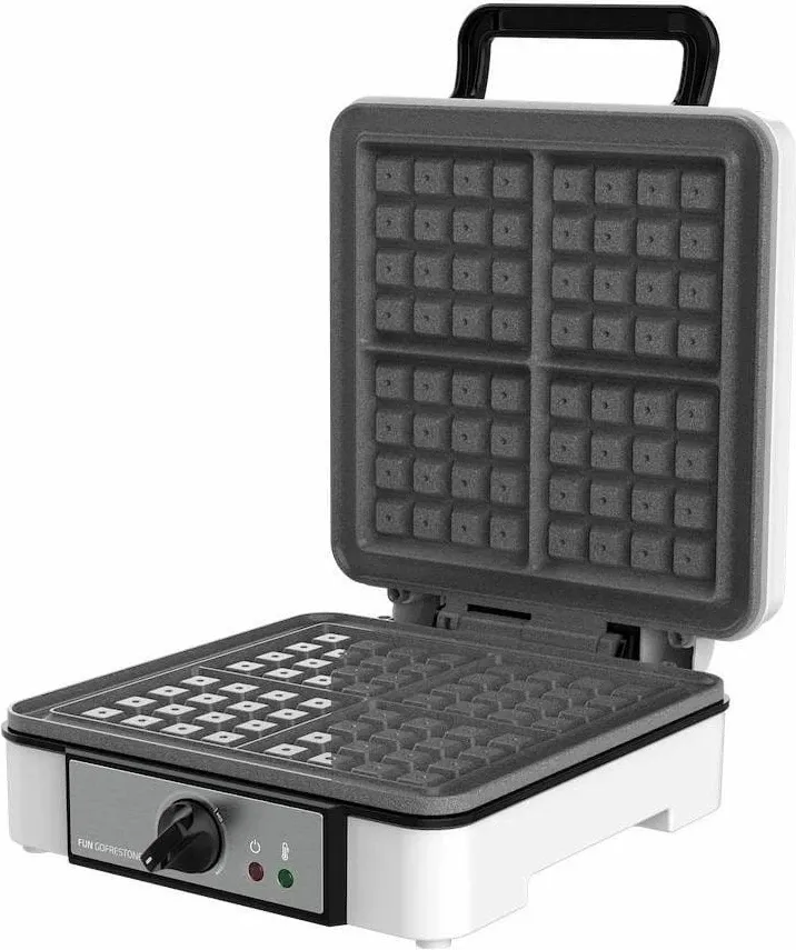 Aparat për waffle Cecotec Fun Gofrestone 4Inox, 1200W, argjendtë - 1