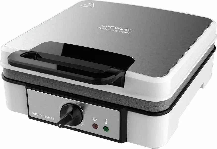 Aparat për waffle Cecotec Fun Gofrestone 4Inox, 1200W, argjendtë - 2