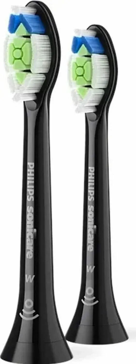 Koka rezervë për brushë dhëmbësh Philips Sonicare W2 Optimal White HX6062/88, 2 copë, e zezë - 1